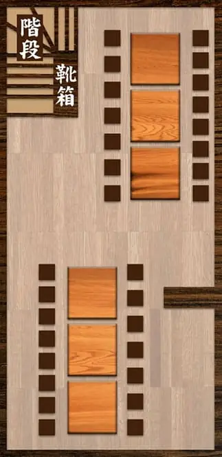 海鮮・魚料理専門店「魚小屋よしき」の店内見取図：2F宴会時その２